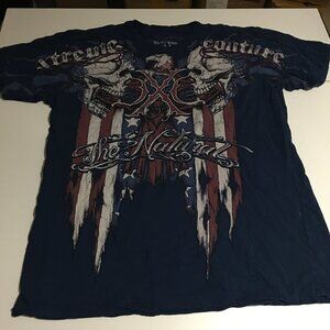 Xtreme Couture Mens 2XL T-Shirt Skull Graphic Blue MMA